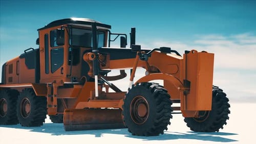 Máquina niveladora de carreteras en Salt Desert Road