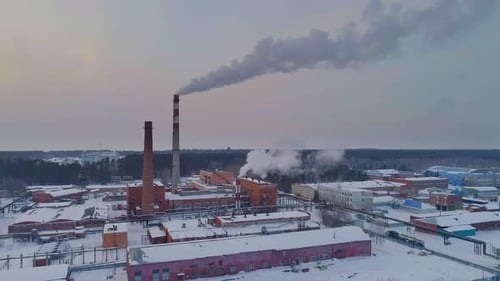 Industrial area top view.