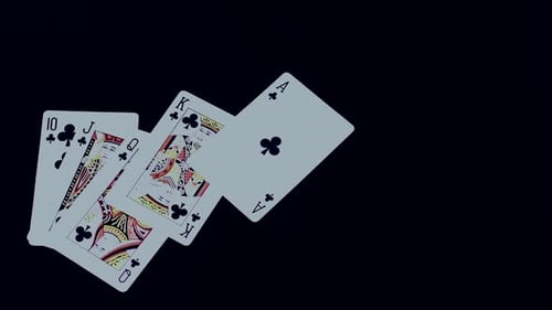 Playing Poker Royal Flush Clubs