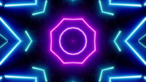 Neon Light Vj Background Loop 4K 06