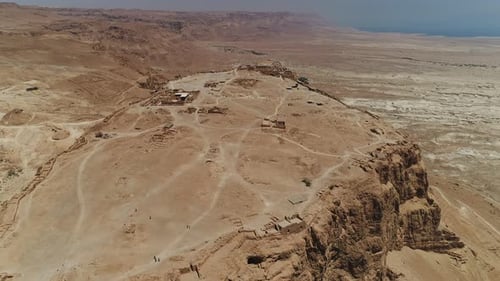 Aerial of Masada ruins