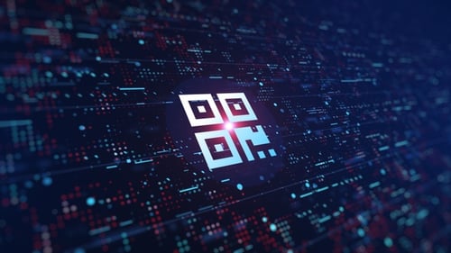 Qr Code Icon Digital Background