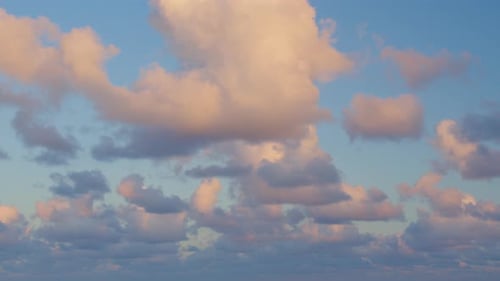 Peaceful Clouds Drifting at Sunset
