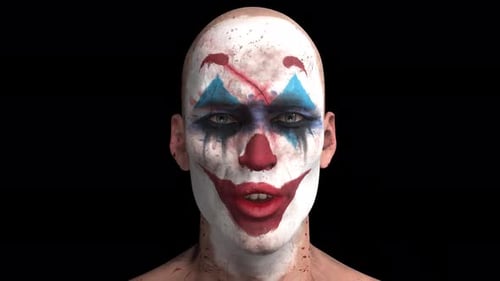 Talking Head Of A Creepy Clown