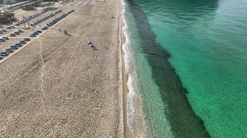 Sea Texture Aerıal Vıew 4 K Turkey Alanya