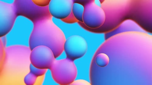 Colorful Fluid Organic Shapes Abstract Loop Background