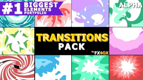Dynamic Liquid Cartoon Transitions Pack
