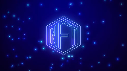 Neon NFT Hexagon Logo Pulsing Animation