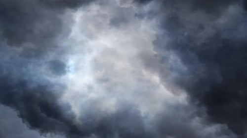 Ominous Dark Storm Clouds Rolling Across the Sky