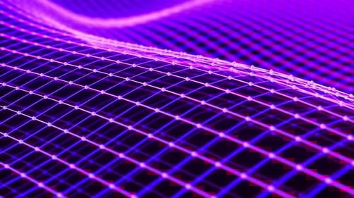 Dynamic Abstract Wavy Grid Network Background Loop