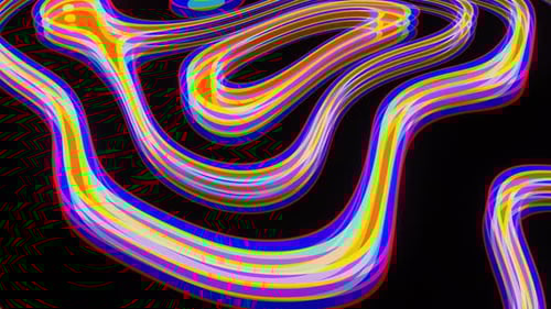 Ondas multicoloridas pulsantes de néon VJ Loop