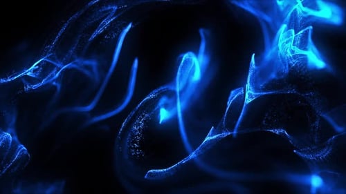 Blue Magical Particles Background Loop