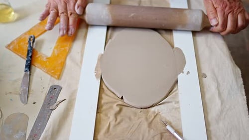 Working In A Ceramic Art Workshop 20