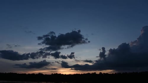 Time lapse of sunset turning to night