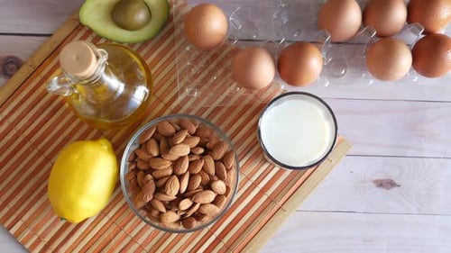 Assorted Whole Food Ingredients for Healthy Cooking