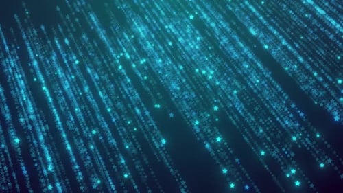 Blaue Partikel regnen