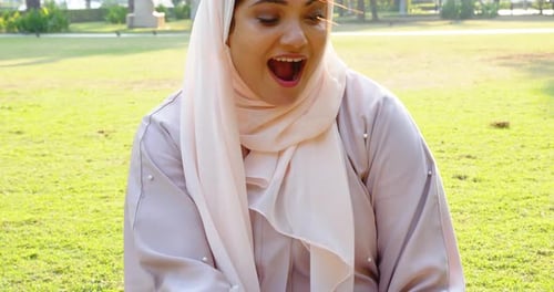 Mother and son at the park