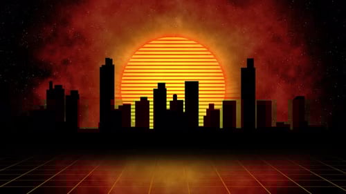 Abstract Sunny Retro City Color Yellow