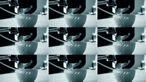 3D-Drucker arbeitet Nahaufnahme