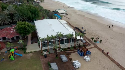 Storm at Sea Filmed on a Drone Alanya Turkey 4 K