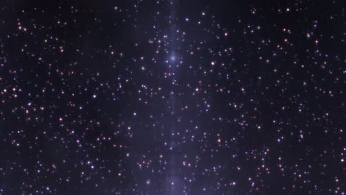 De belles étoiles à particules brillantes qui brillent et flottent vers le haut - 4K