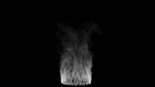 Realistic White Smoke Rising Alpha Channel Effect
