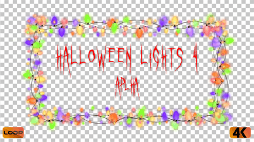 Animated Halloween String Lights Frame Loop