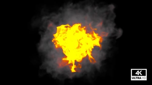 Explosion Fire With Smoke