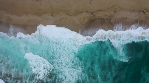 Storm at Sea Filmed on a Drone Alanya Turkey 4 K