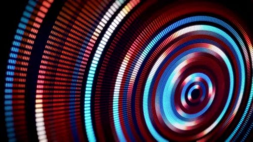 Pulsating Abstract Digital Circles Background Animation
