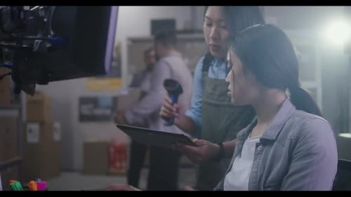 Young Woman Working in a Distribution Center