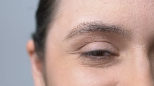 Extreme Close Up of Eye Blinking