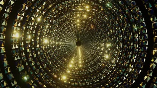 Luxury In Gold Chain Tunnel 05 4K