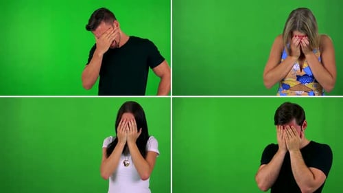 Compilation (Montage) - People Crying - Green Screen Studio