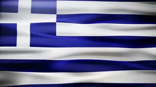Realistic Waving Greece Flag Animation