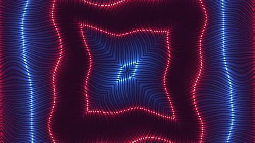 Abstract Wavy Neon Shape