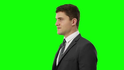 Young man in a suit