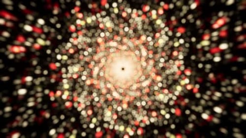 Abstract Bokeh Light Tunnel Loop Background