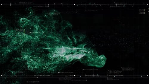 Dynamic Futuristic Digital Particle Flow Background