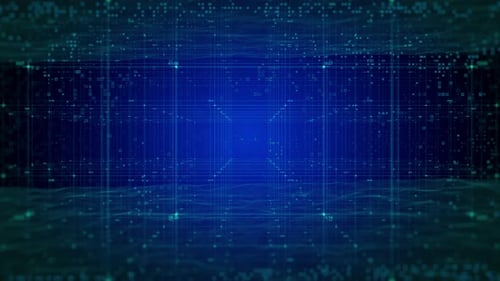 Futuristic Digital Data Grid Network Background