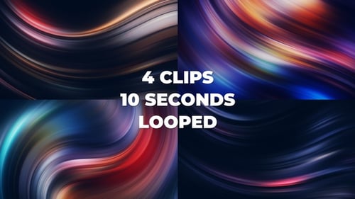 Abstract Flowing Colors Animated Background Loop Pack