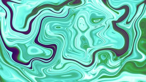 Hypnotic Teal and Green Fluid Abstract Background Animation