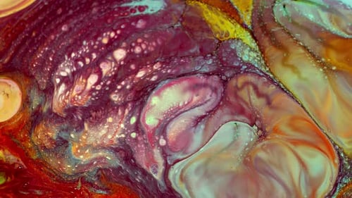 Colorful Abstract Ink Swirls in Mesmerizing Motion