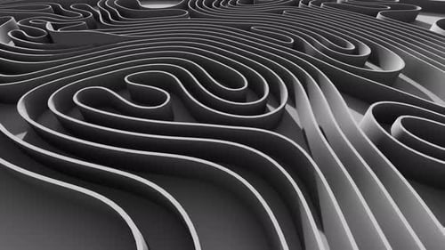 Dynamic Abstract 3D Wavy Lines Flowing Motion Background