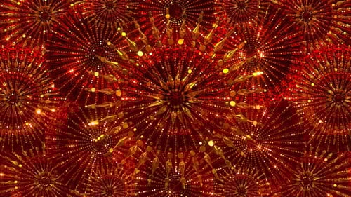 Red and Gold Abstract Sparkling Kaleidoscope Festive Animation