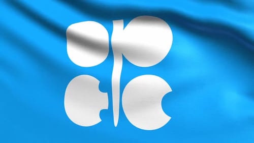 OPEC Flag Realistic Waving Loop Animation