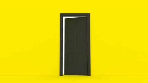 Minimalist Door Opening Transition Reveal