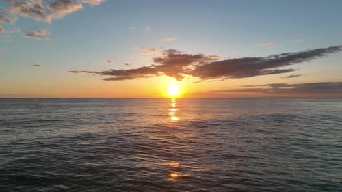 Texture of the sea and a beautiful sunset