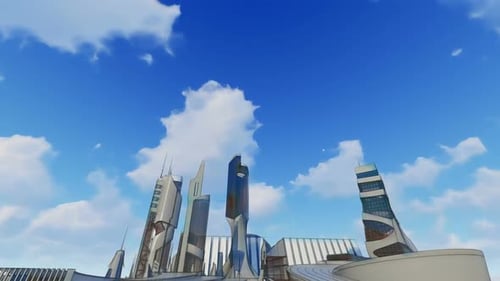 Futuristic City 3D Sketch