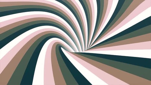 Animated hypnotic tunnel with color stripes